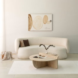 Hanah Home Mesa de café Podium Travertino